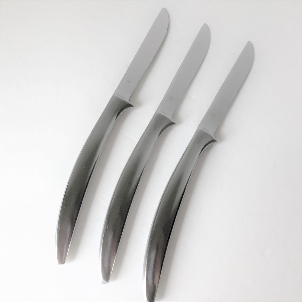 WMF Cromargan Lot of 3 Steak Knives MCM Vtg Stainless Steel
